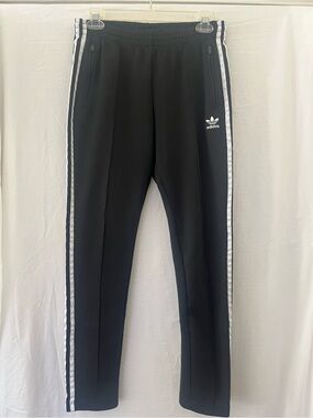adidas Black track pants with White Side Stripes